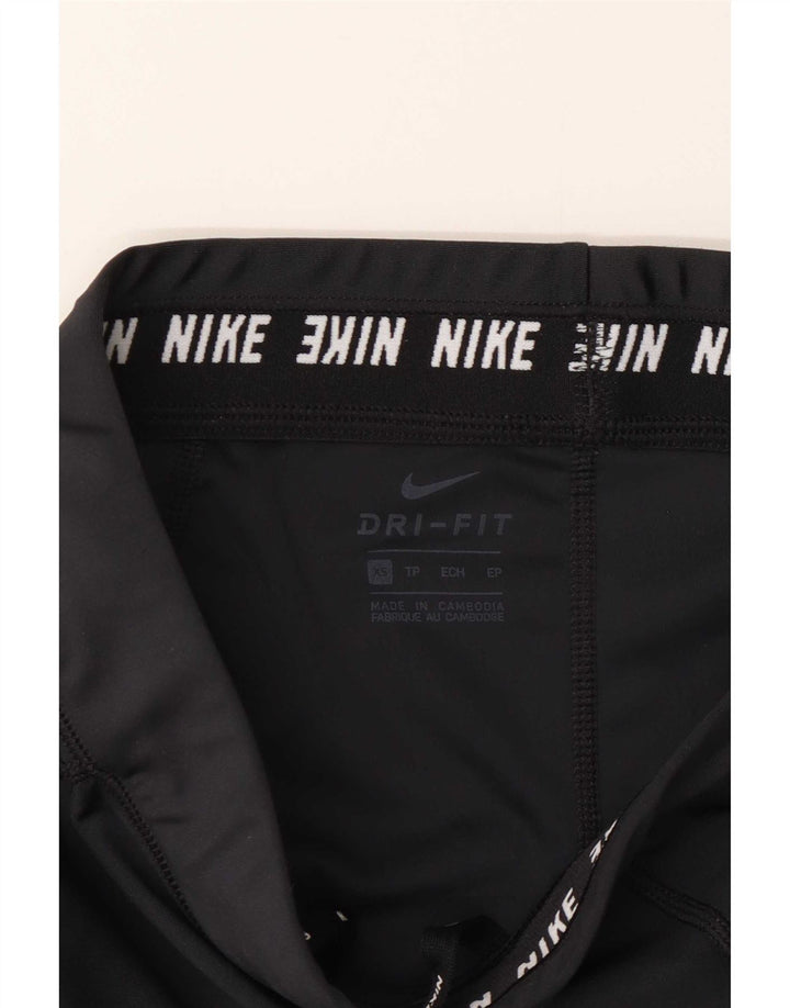 Nike Damen Leggings UK 6 XS Schwarz Polyester
