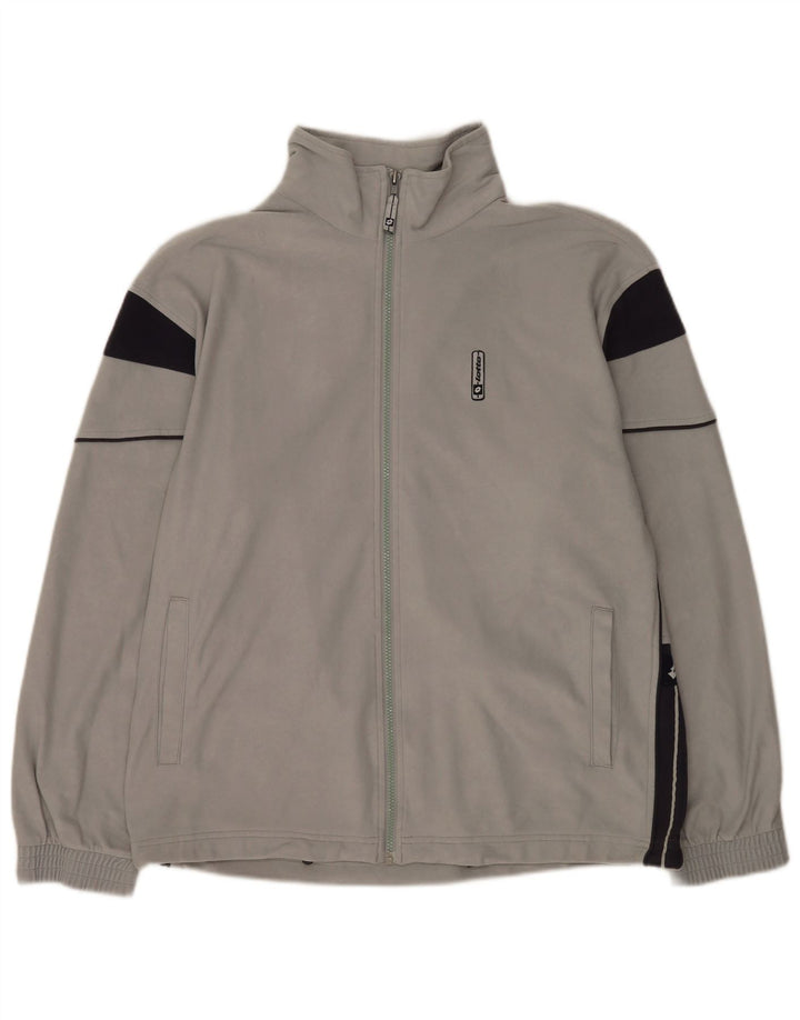 Lotto Herren-Trainingsanzug-Top-Jacke, großes graues Polyester