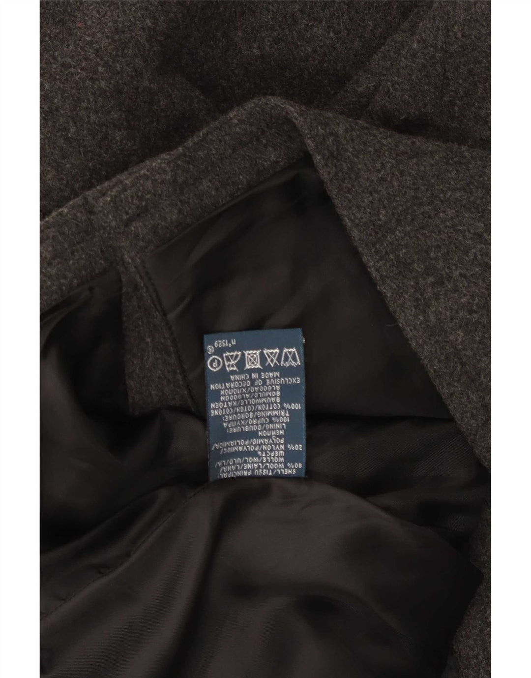 Polo Ralph Lauren Herren Pea Coat UK 40 Große graue Wolle