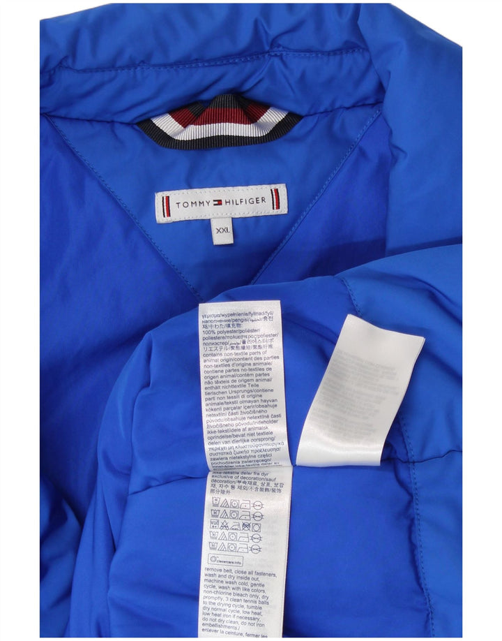 Tommy Hilfiger Damen Wattierte Jacke UK 20 2XL Blau Polyester