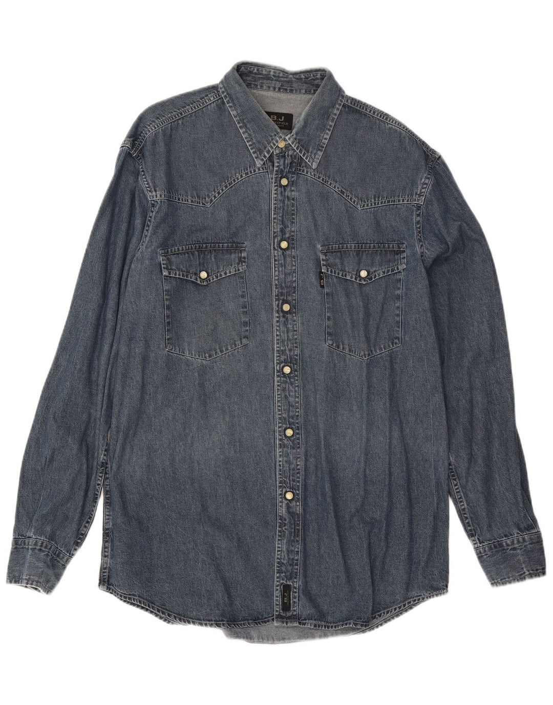 Brooksfield Herren Jeanshemd XL, blaue Baumwolle