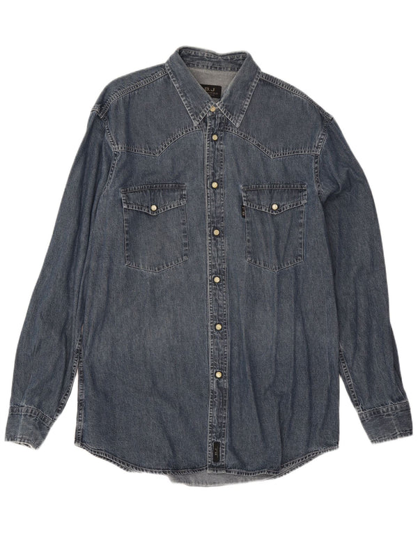 Brooksfield Herren Jeanshemd XL, blaue Baumwolle