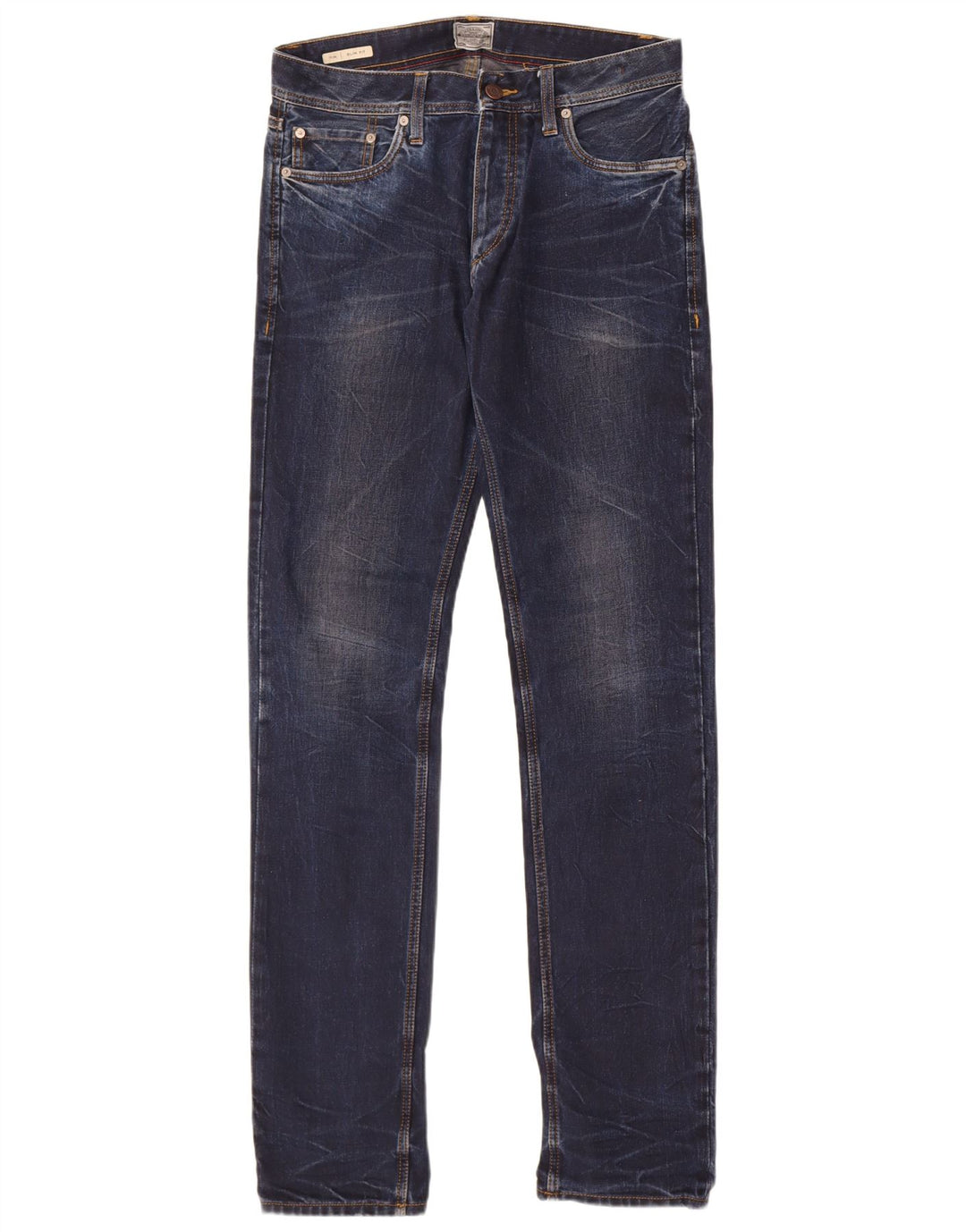 Jack & Jones Herren Tim Slim Jeans W32 L36 Blaue Baumwolle
