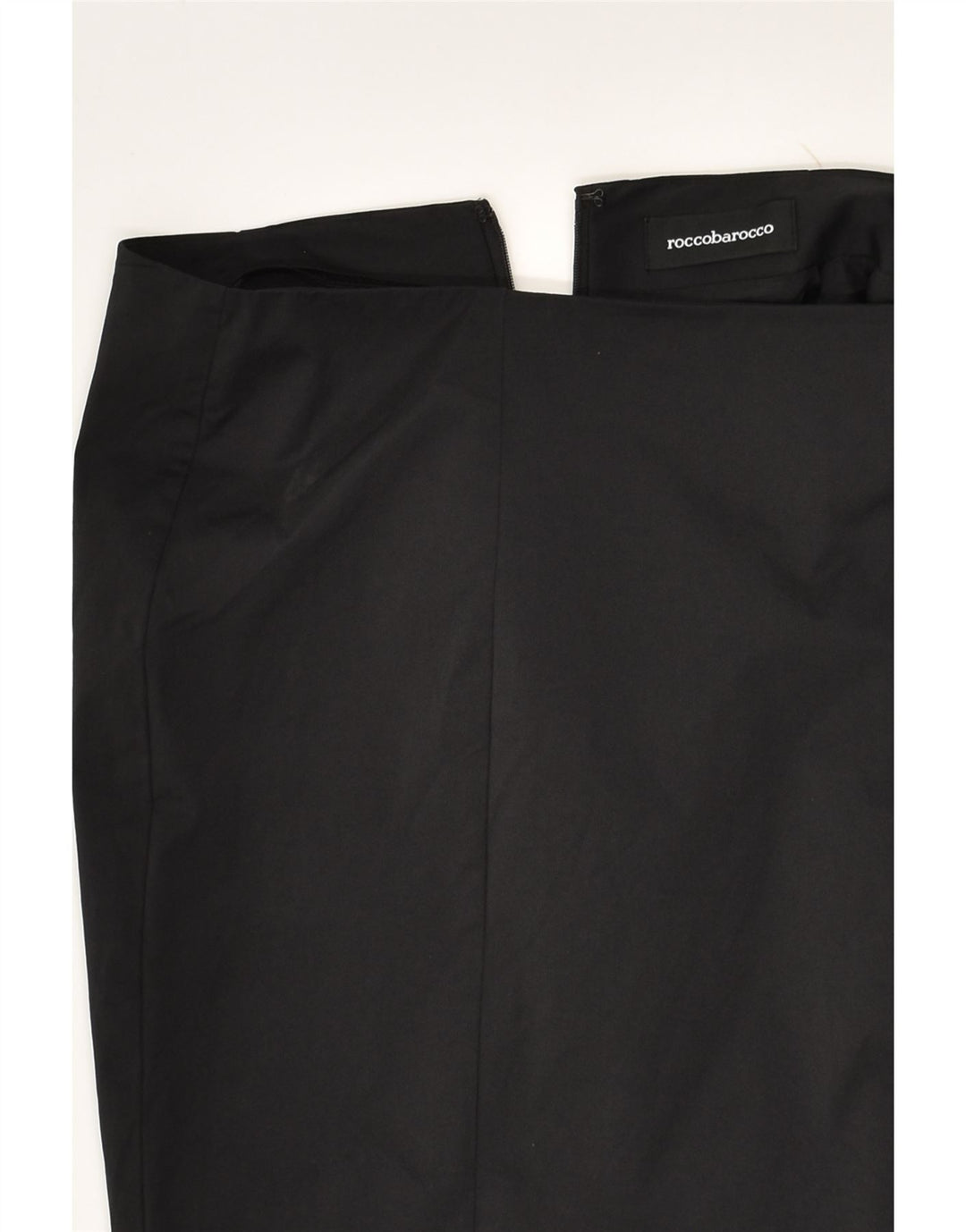 ROCCOBAROCCO Womens Pencil Skirt US 10 Large W32  Black Cotton | Vintage Roccobarocco | Thrift | Second-Hand Roccobarocco | Used Clothing | Messina Hembry 