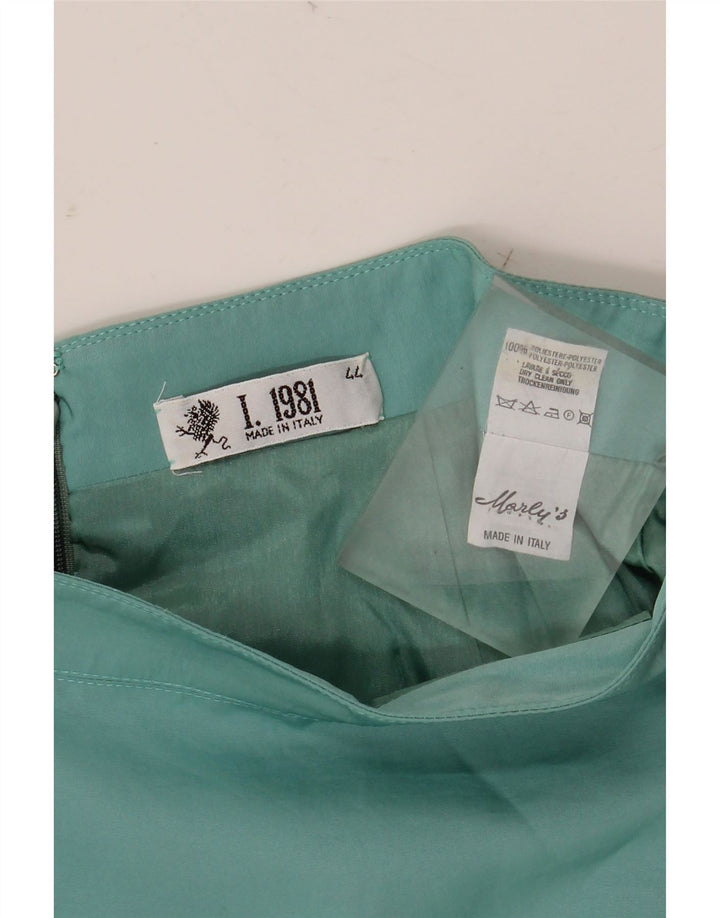 MARLY'S Damen Bleistiftrock IT 44 Medium W28 Türkis Polyester