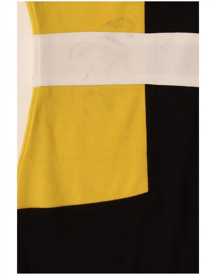 French Connection Damen, figurbetontes Kleid, UK 12, Mittelschwarz, Farbblock