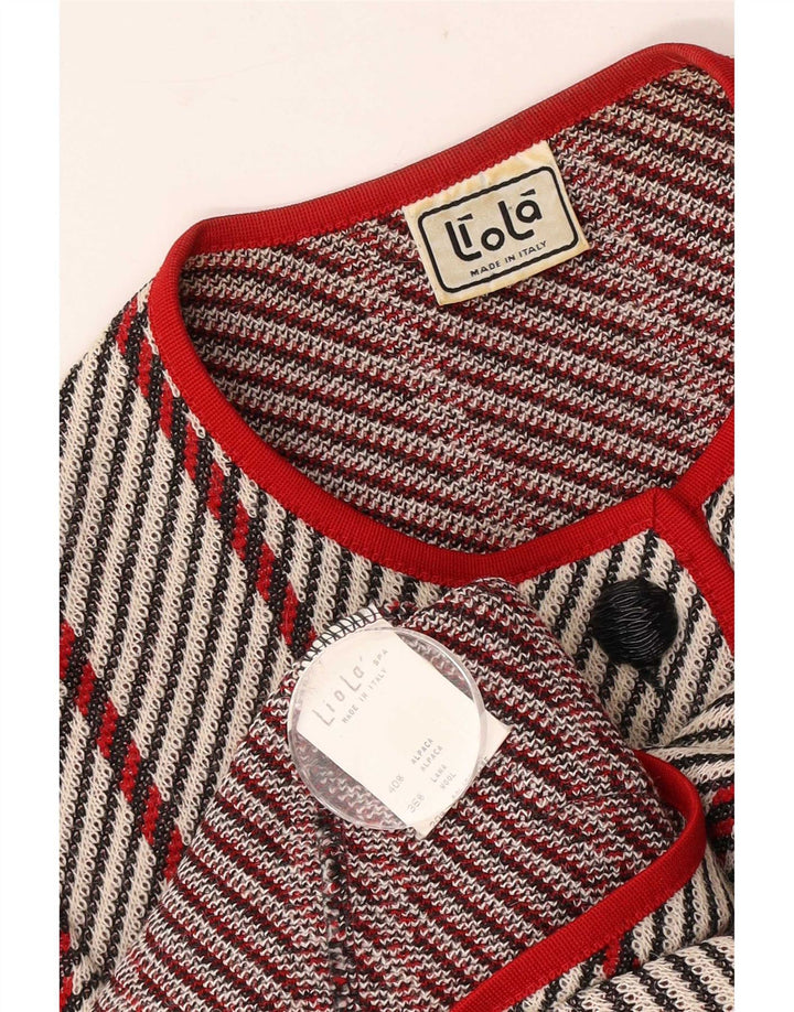 Liola Damen Strickjacke UK 14 Medium Mehrfarbig gestreift