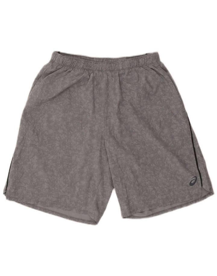 Asics Herren Sportshorts mittelgraues Camouflage-Polyester