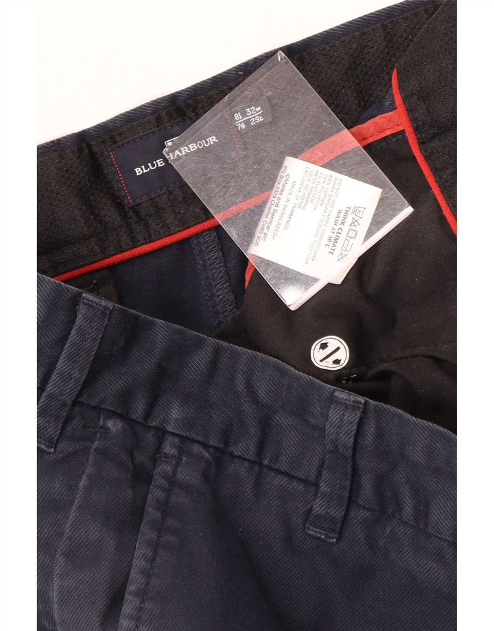 Marks & Spencer Herren Blue Harbour Gerade Chinohose W32 L29 Marineblau