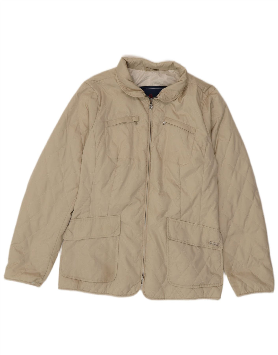 CONTE OF FLORENCE Damen Utility Jacke IT 46 Large Grau Polyester