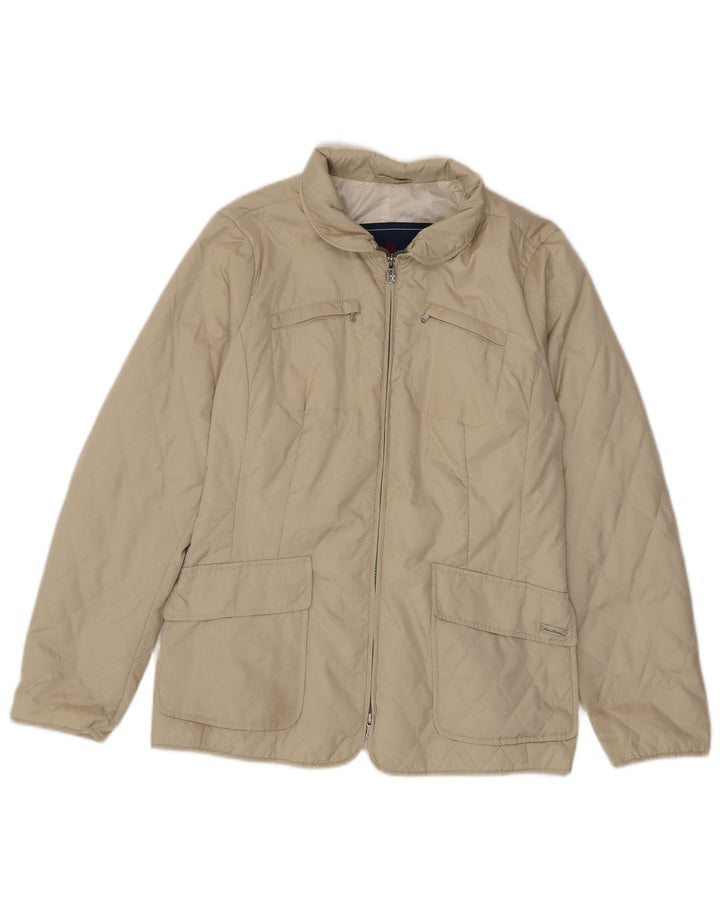 CONTE OF FLORENCE Damen Utility Jacke IT 46 Large Grau Polyester