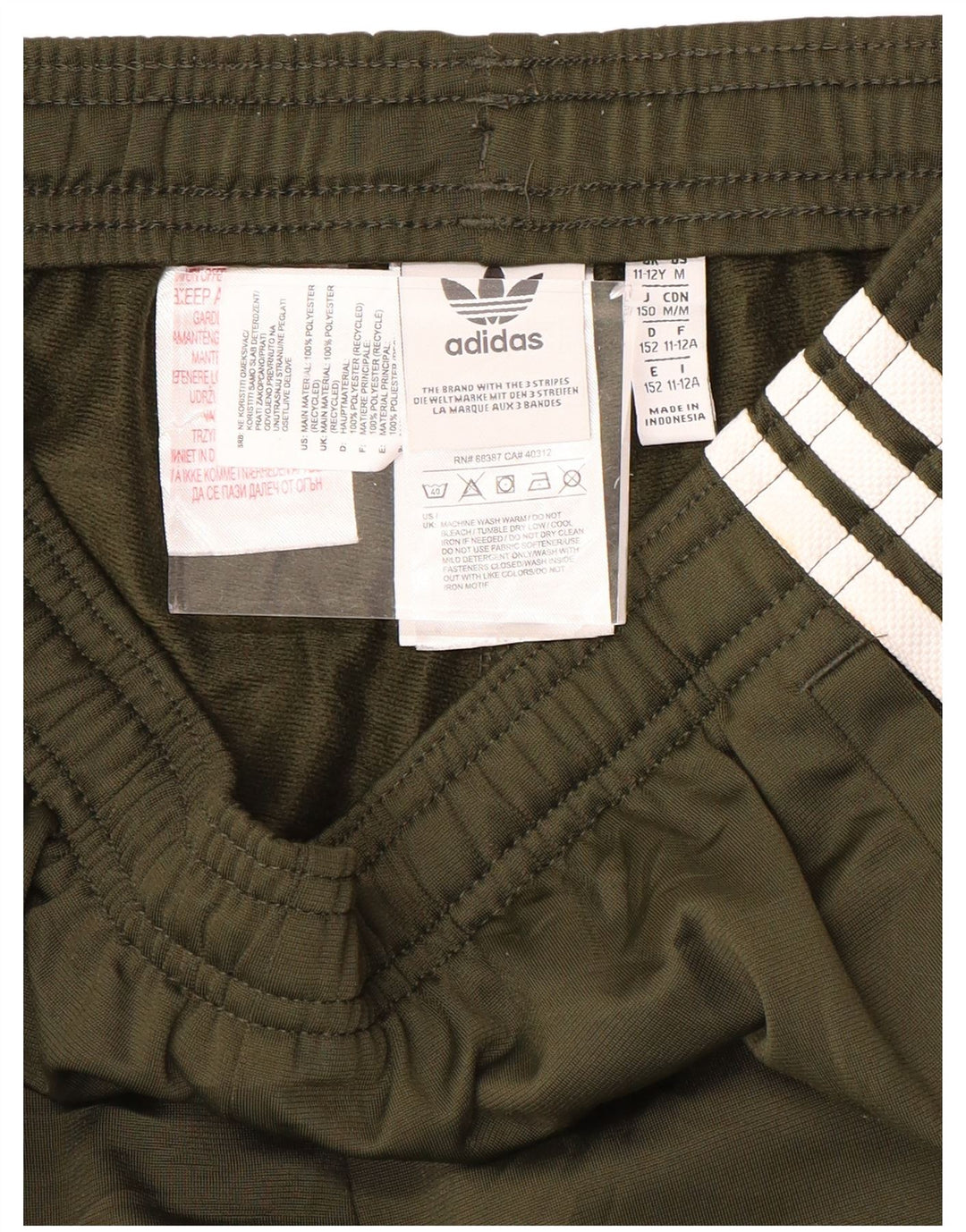 ADIDAS Jungen-Trainingshose, Jogginghose, 11–12 Jahre, Khaki, Polyester