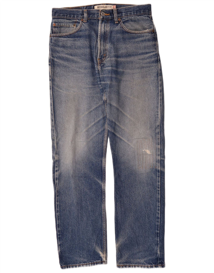 Levi's Herren 505 Regular Fit Straight Jeans W32 L32 Blaue Baumwolle