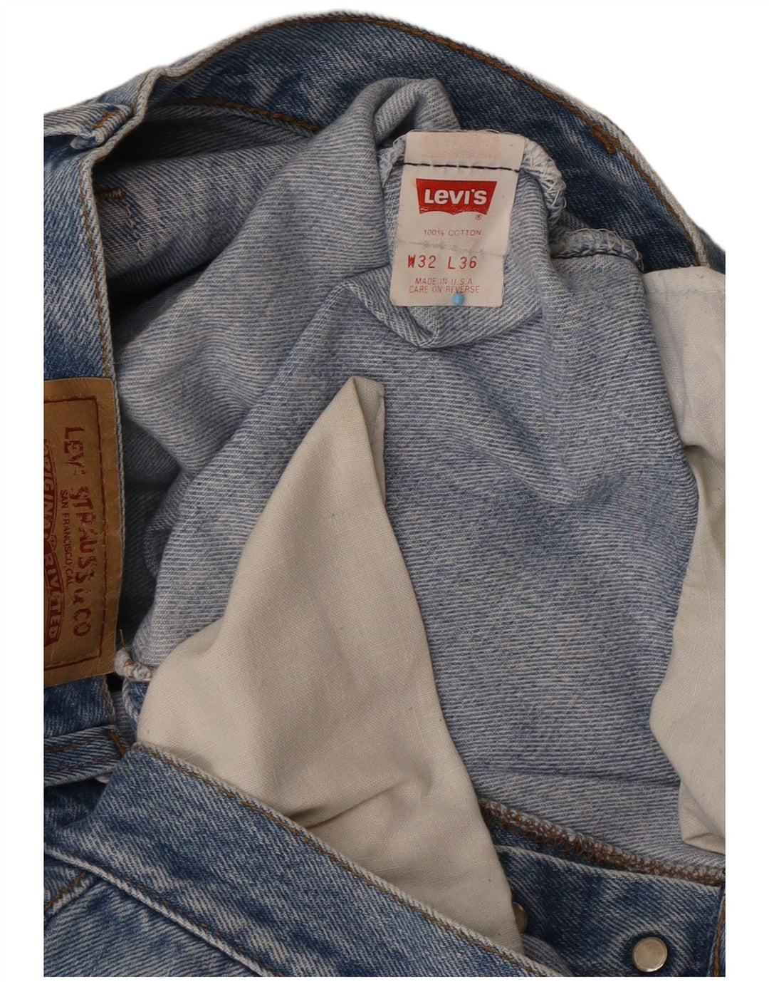 Levi's Herren 501 Straight Jeans W32 L27 Blaue Baumwolle