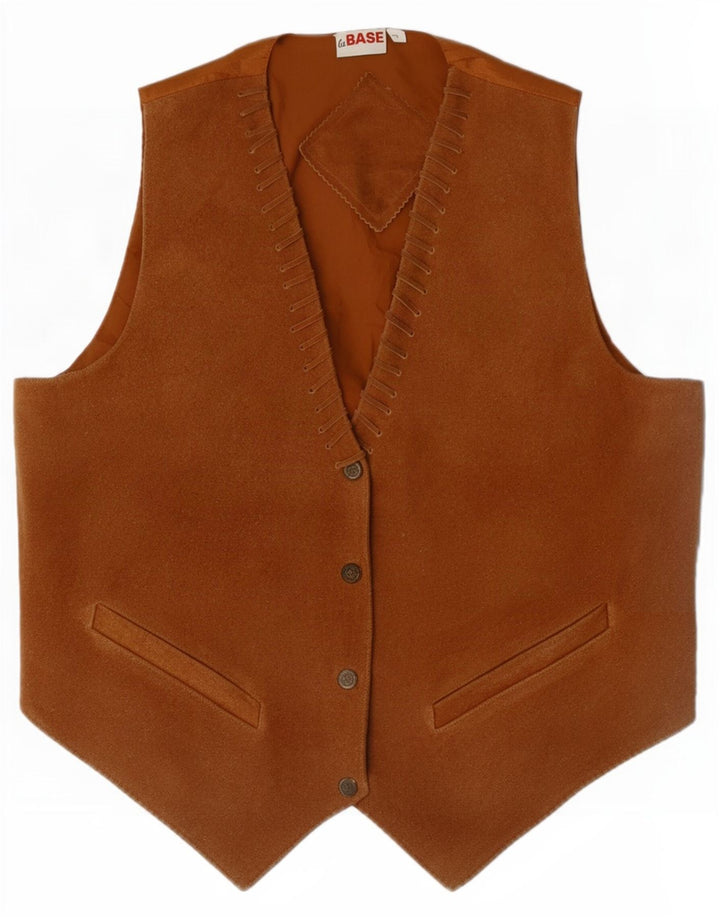 Vintage Herren Wildlederweste Kleines Beige Leder