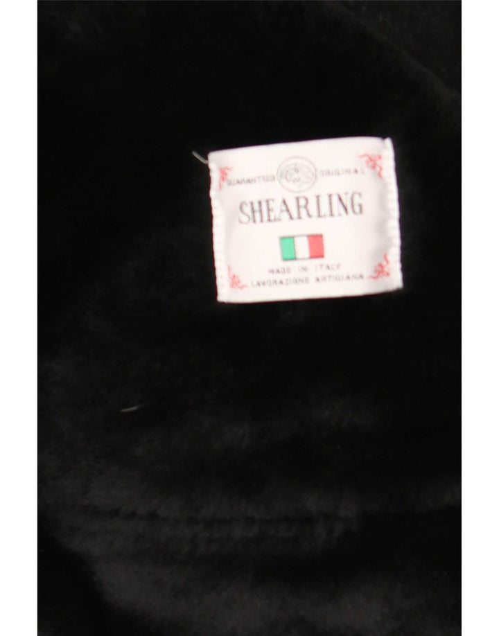 Monza Herren Shearling Mantel IT 52 XL Schwarz