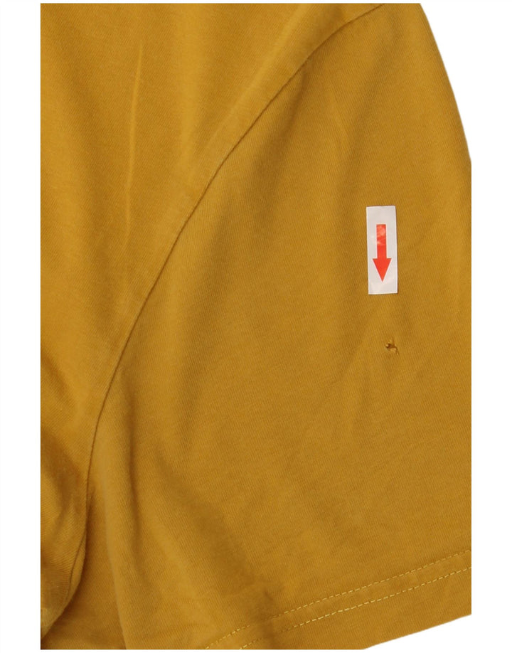 Puma Herren Grafik-T-Shirt-Oberteil, groß, gelbe Baumwolle