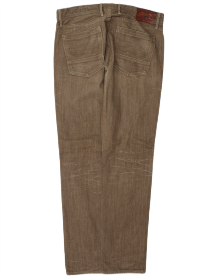 Jack & Jones Herren Straight Jeans W34 L32 Khaki Baumwolle