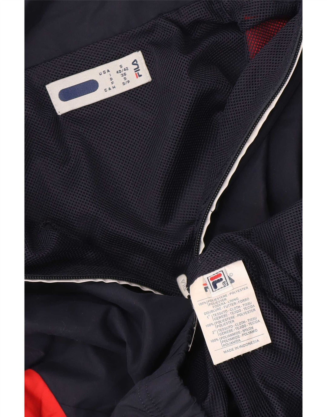 Fila Damen-Trainingsanzug-Top-Jacke, UK 10, Größe S, Marineblau, Farbblock