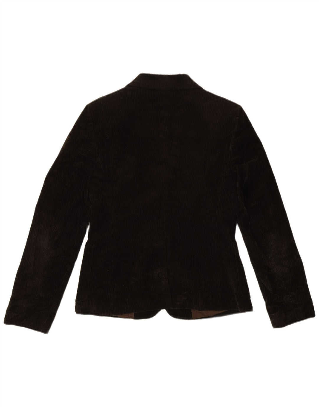 Benetton Damen-Blazerjacke aus Cord mit 3 Knöpfen, IT 42, mittelbraune Baumwolle