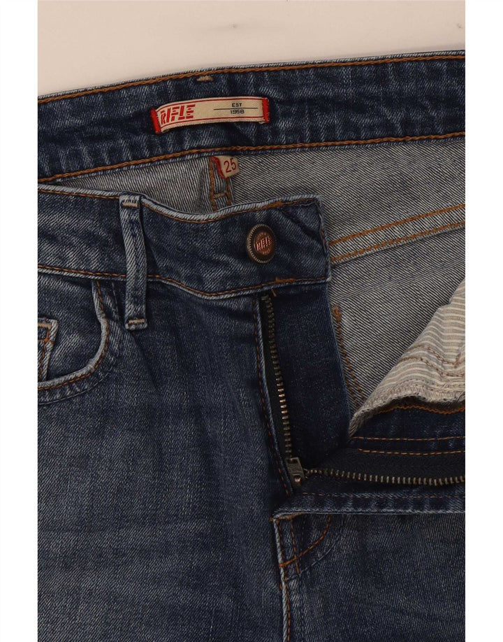 Rifle Damen Skinny Jeans W25 L29 Blaue Baumwolle