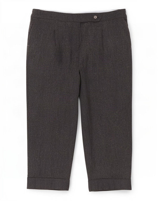 Marks & Spencer Damen Caprihose UK 16 Large W38 L22 Graues Fischgrätenmuster