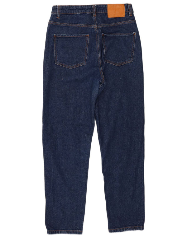 Zara Damen High Rise Tapered Jeans EU 38 Small W28 L27 Blaue Baumwolle