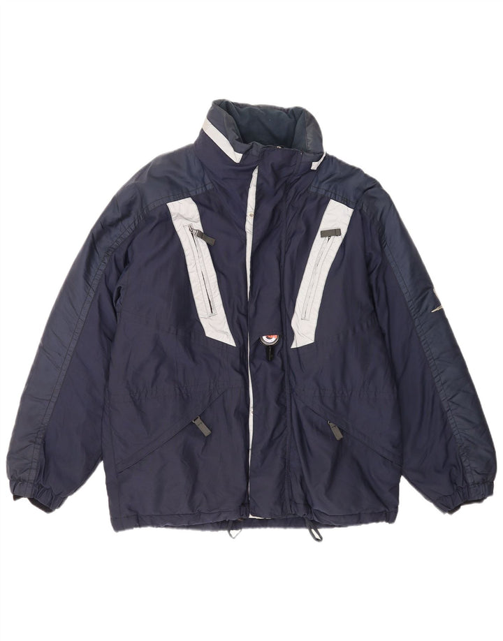 Belfe & Herren Skijacke IT 48 Medium Navy Blue Colourblock Polyamid