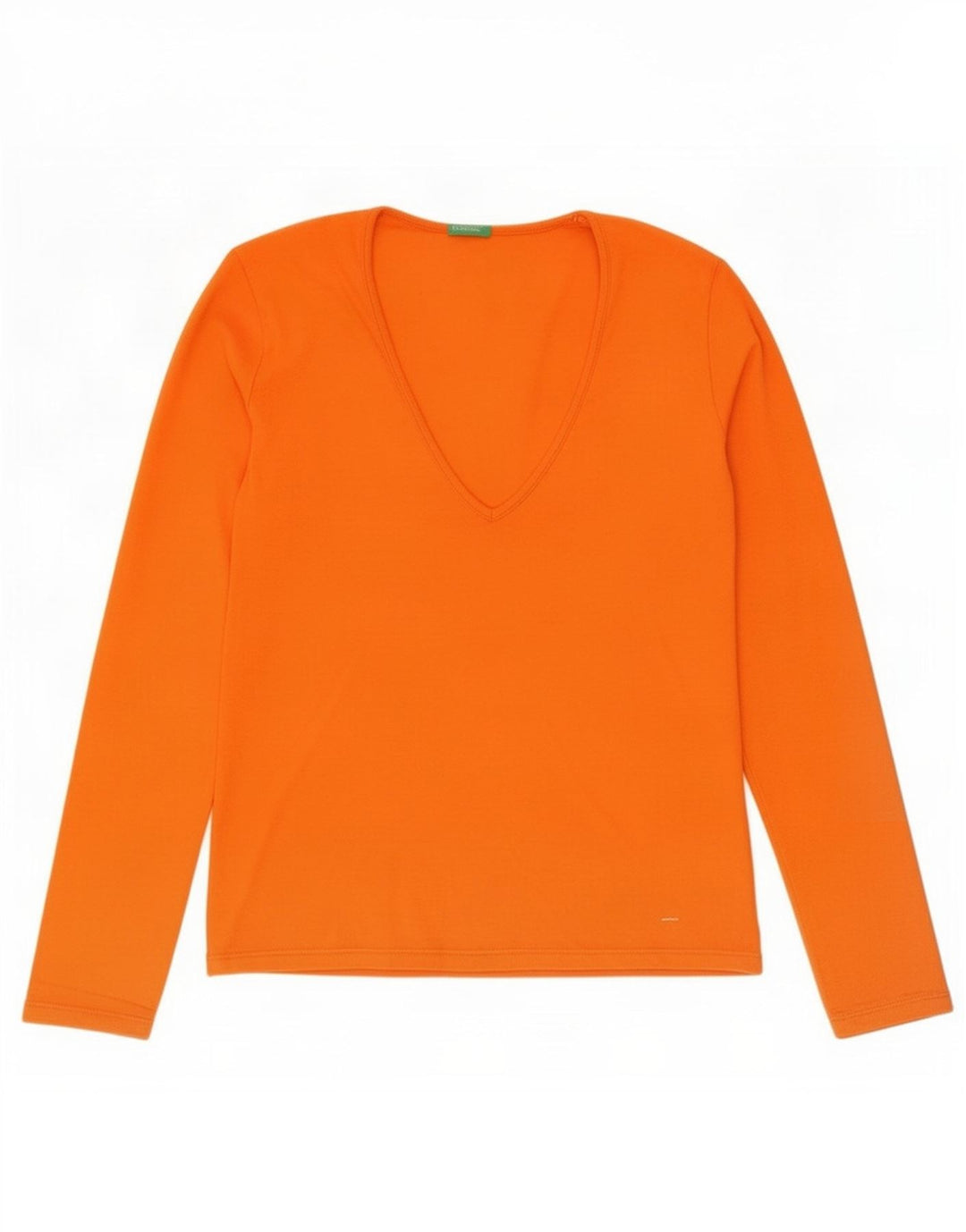Benetton Damen Top Langarm UK 10 Small Orange