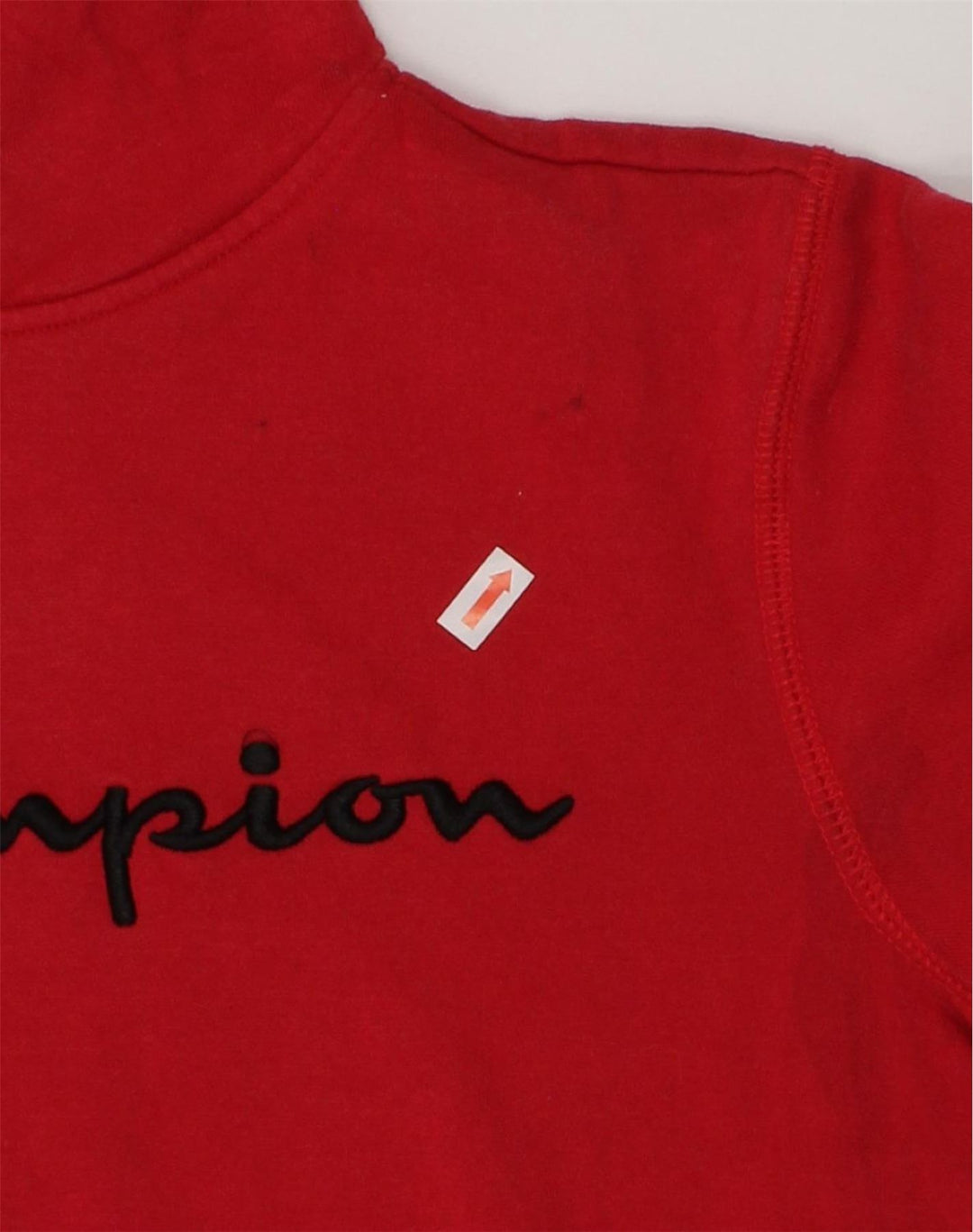 CHAMPION Boys Hooded Hoodie Jumper 12-13 Years Medium Red Cotton | Vintage Champion | Thrift | Second-Hand Champion | Used Clothing | Messina Hembry 