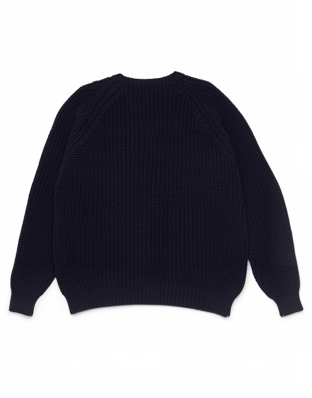 Aran Crafts Herren-Pullover mit Rundhalsausschnitt, mittlere marineblaue Wolle