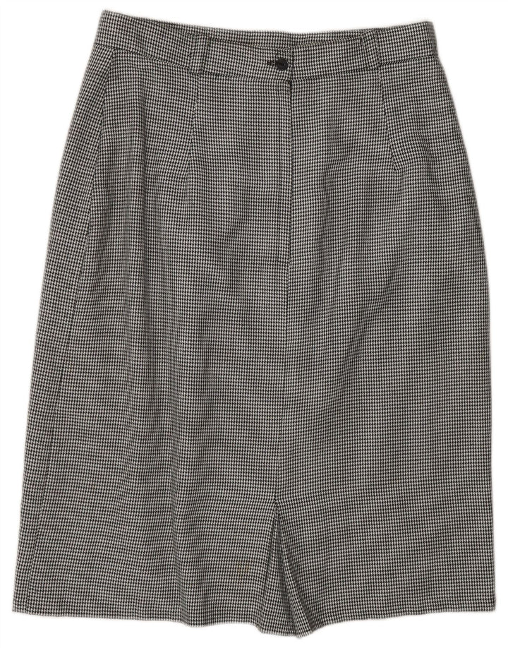 ST. BERNARD Womens Midi Straight Rock UK 16 Large W30 Schwarzer Hahnentritt