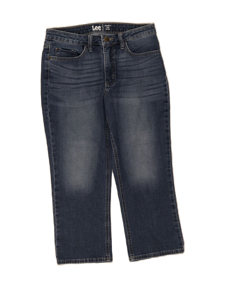 LEE Womens Mid Rise Regular Fit Capri Jeans US 10 Large W30 L23 Blue Vintage Lee and Second-Hand Lee from Messina Hembry 