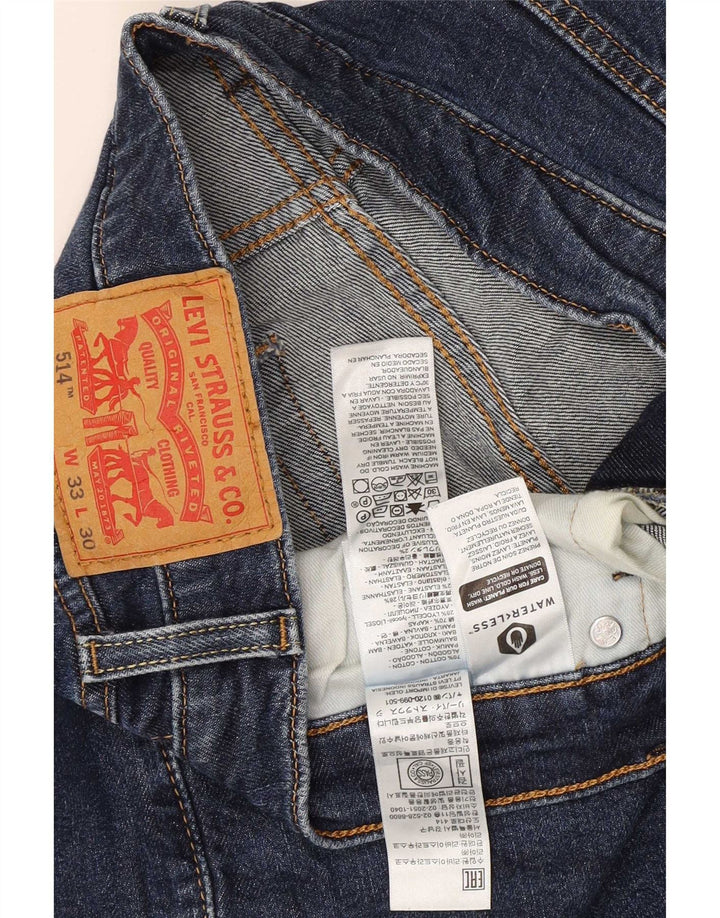 Levi's Herren 514 Straight Jeans W33 L23 Blaue Baumwolle