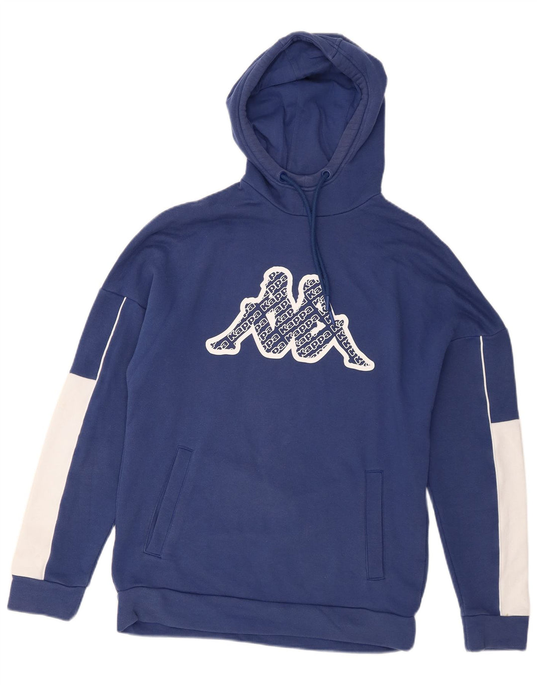 Kappa Herren-Kapuzenpullover mit Grafik, klein, Blau, Farbblock