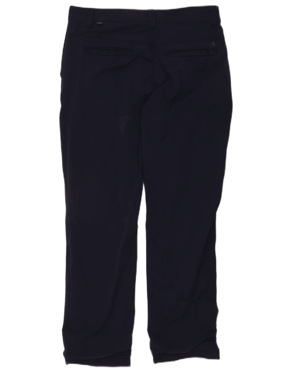 Calvin Klein Herren Golf Straight Chino Hose W36 L31 Marineblaues Nylon