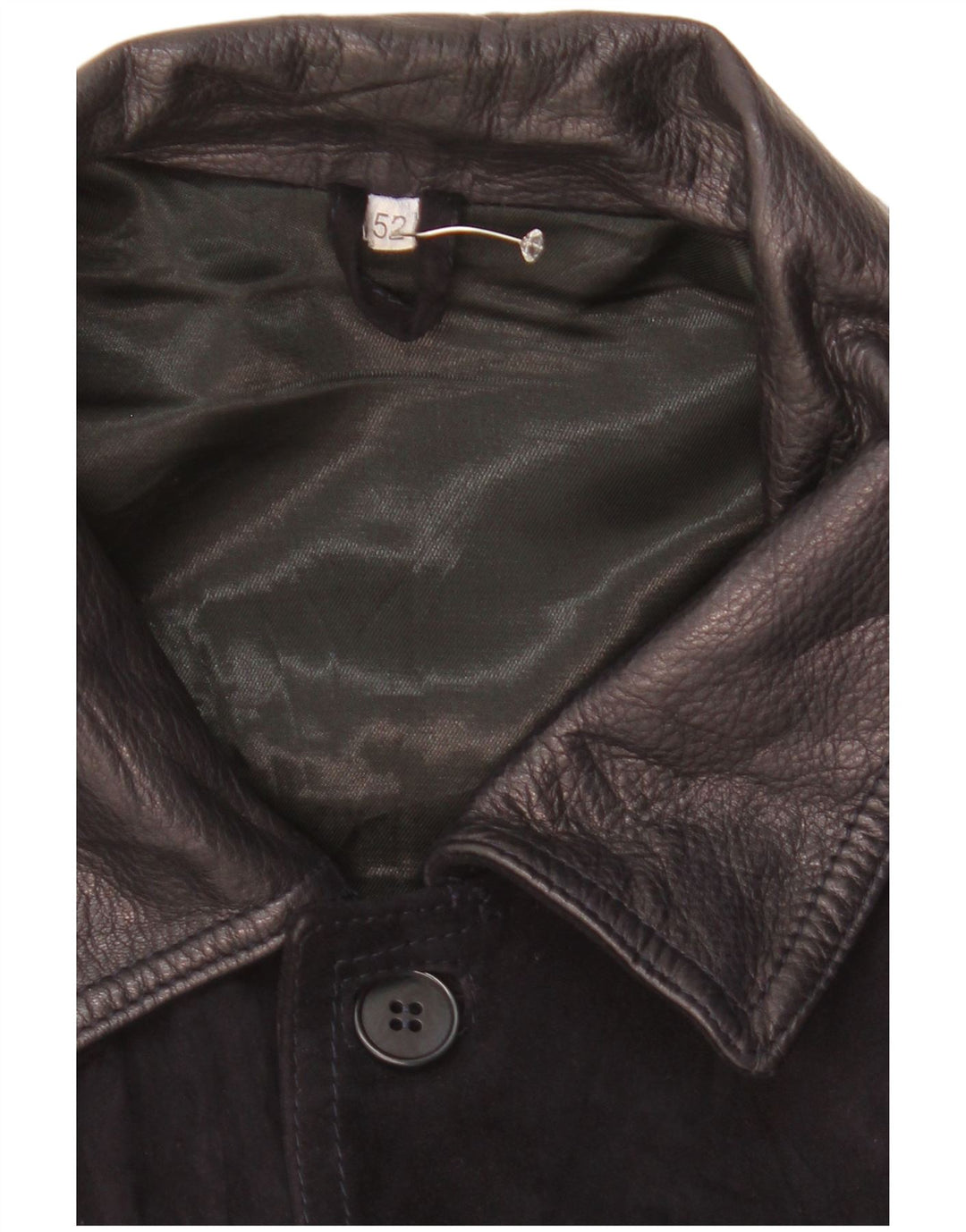 Vintage Herren Wildleder Bomberjacke IT 52 XL Schwarzes Leder