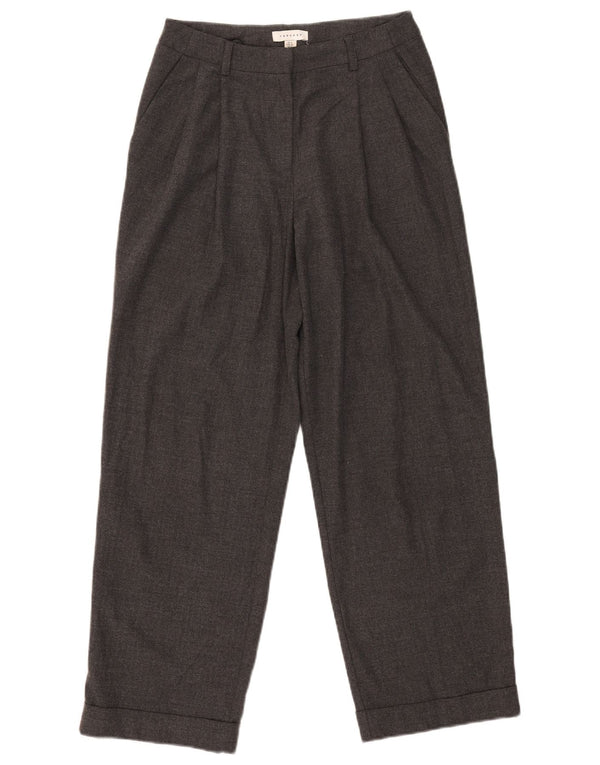 Topshop Damen Pegged Chino Hose UK 6 XS W26 L27 Grau Polyester
