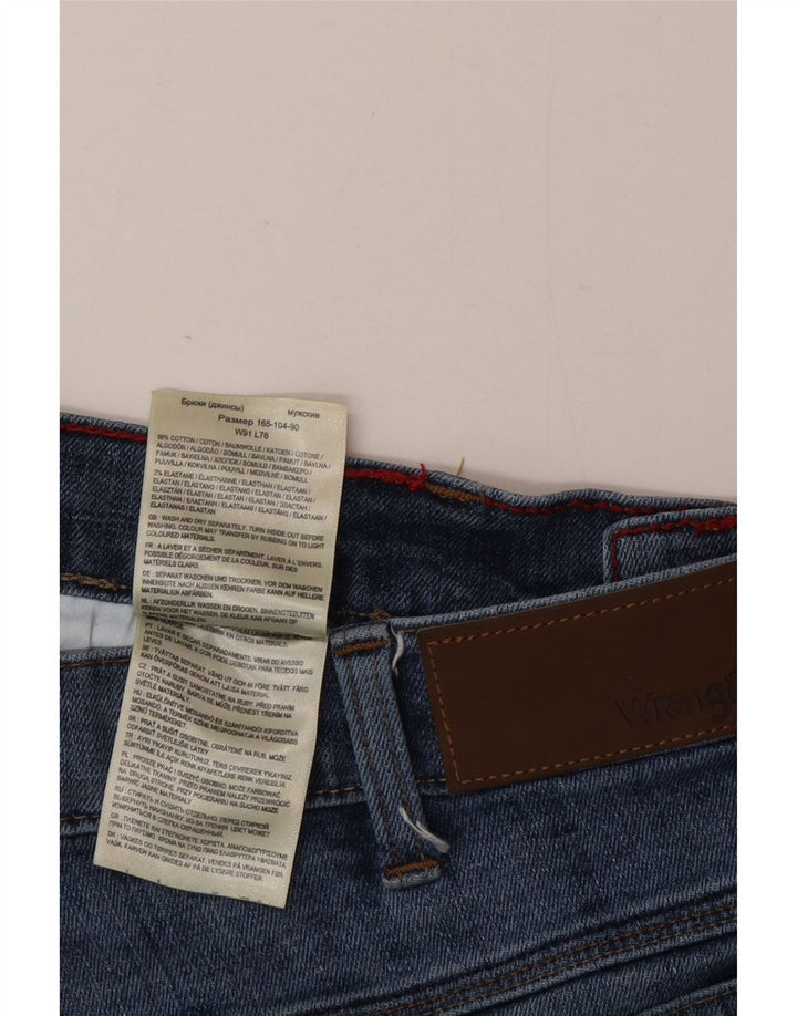 Wrangler Herren Straight Jeans W35 L30 Blaue Baumwolle