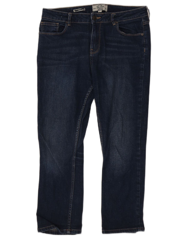 Fat Face Damen-Cropped-Jeans UK 12 Medium W30 L23 Marineblaue Baumwolle