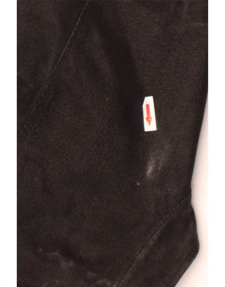 CLOCK HOUSE Herren-Leder-Bikerjacke, Größe 40, großes schwarzes Leder