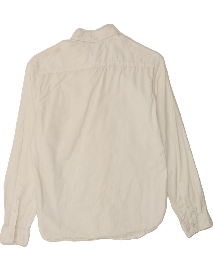 JACK WILLS Mens Slim Fit Shirt Large Off White Cotton Vintage Jack Wills and Second-Hand Jack Wills from Messina Hembry 