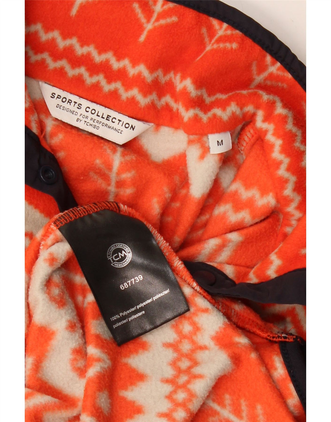 TCHIBO CERTIFIED MERCHANDISE Damen Fleecepullover UK 14 Medium Orange