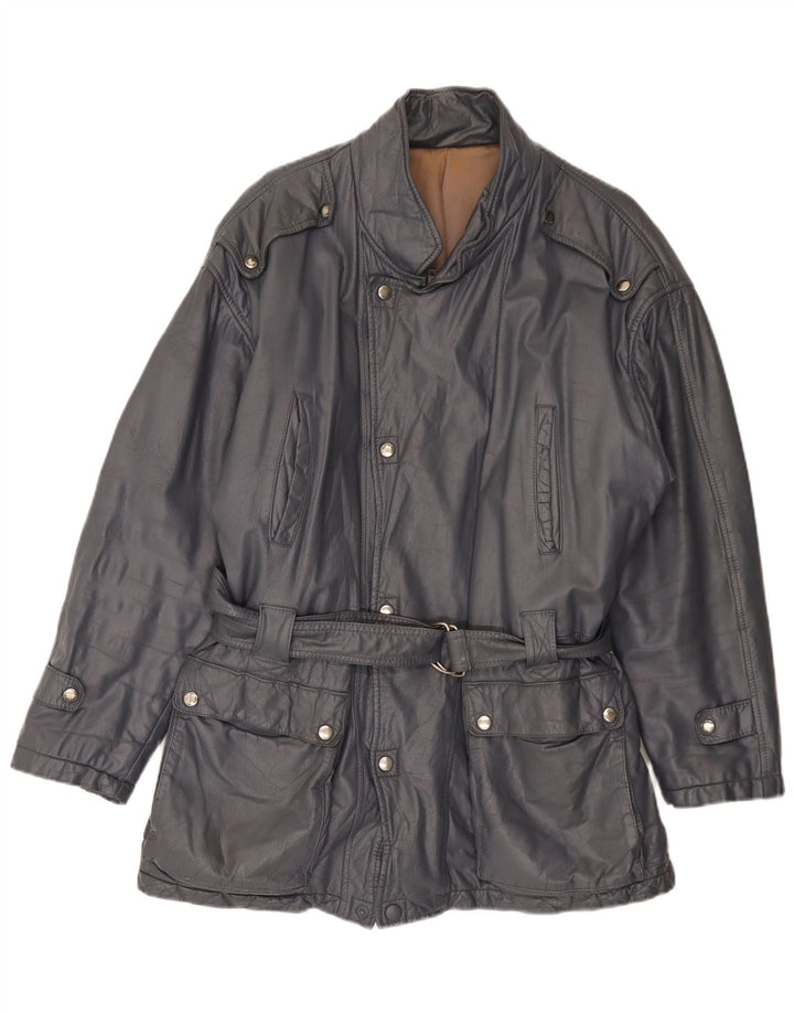 Vintage Herren Lederjacke UK 40 Large Grau