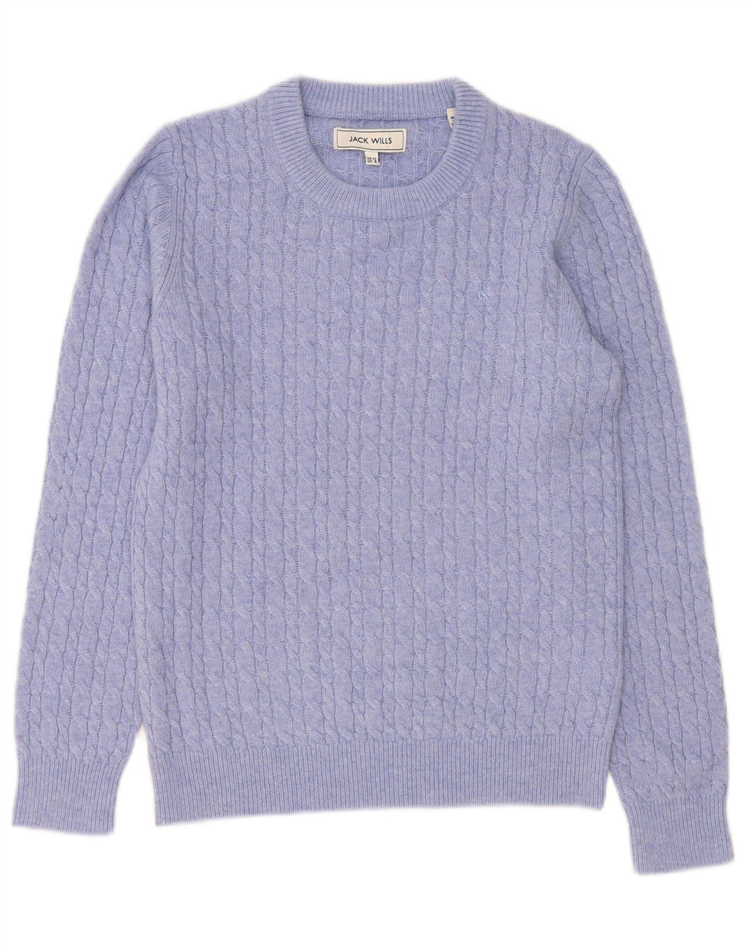 Jack Wills Damen-Pullover mit Rundhalsausschnitt, UK-Gr. 12, mittelviolette Wolle