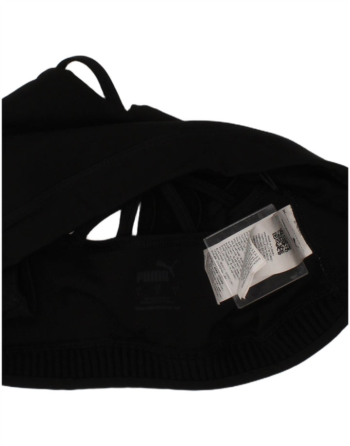 Puma Damen Sport-BH-Oberteil, groß, schwarz, Polyester, Sport