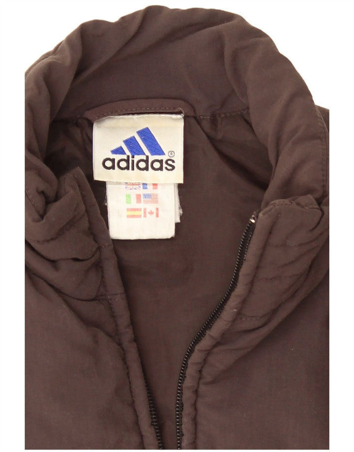 Adidas Damen Wattierte Weste UK 10 Small Braun Polyamid
