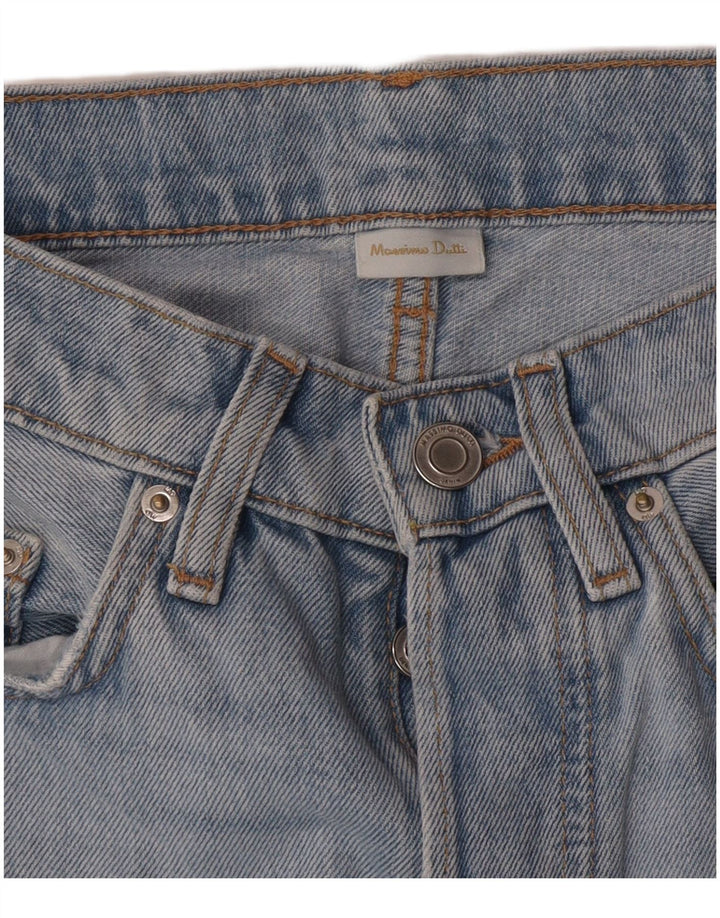 Massimo Dutti Damen Straight Jeans W25 L28 Blau