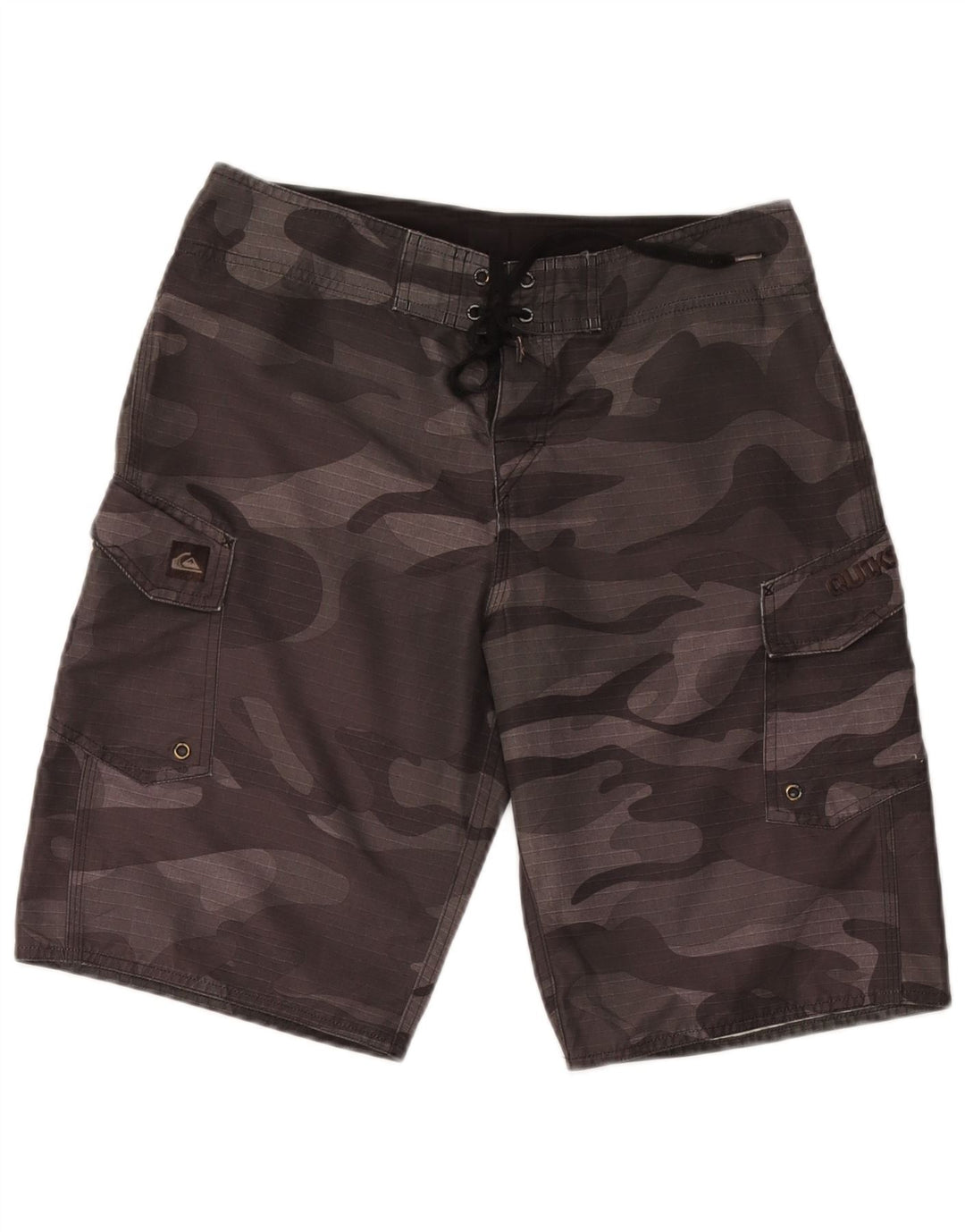 Quiksilver Herren-Badeshorts aus mittelgrauem Camouflage-Polyester