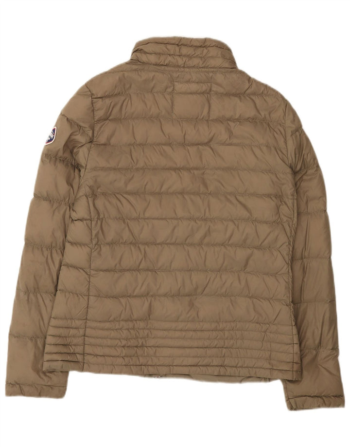 Puffa Wattierte Damenjacke UK 14 Large Braunes Polyamid